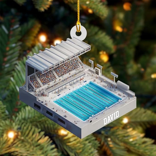 Personalized Swimming Christmas Ornament - Swimmer Christmas Gift for Boys, Girls & Pool Lovers LL28