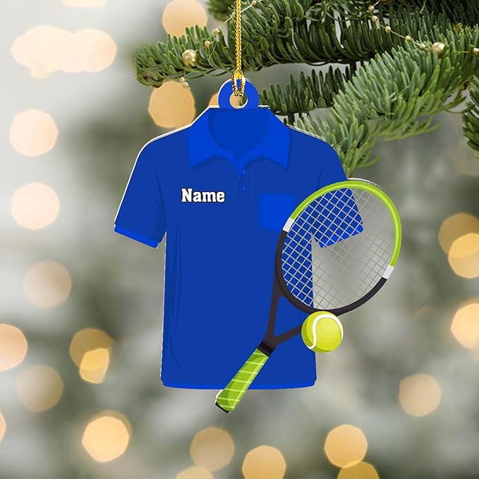 Personalized Tennis Christmas Ornament N04