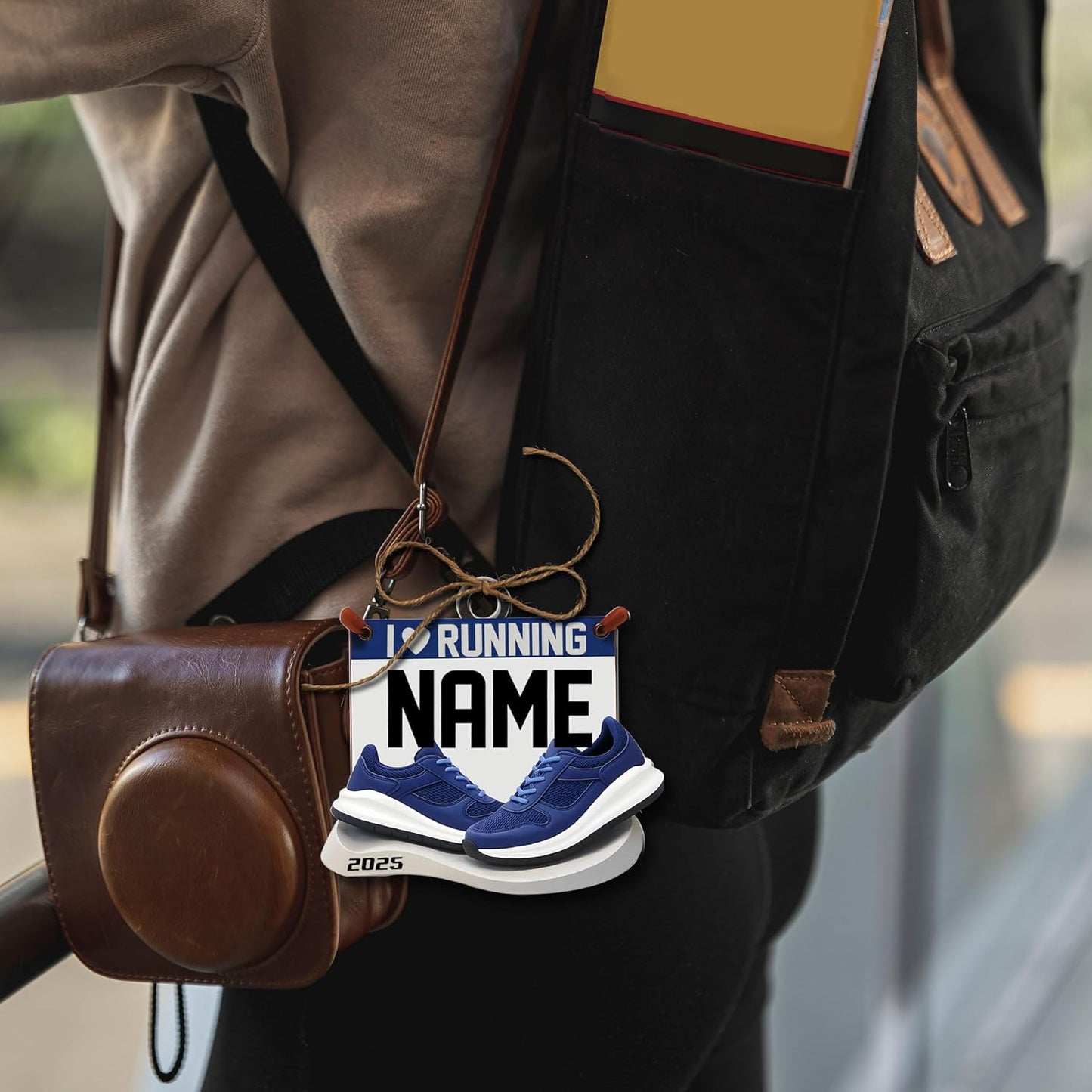 Personalized Running Ornament – Custom Marathon Acrylic Ornament, Runner Christmas Gift, Race Finisher Decoration TM5