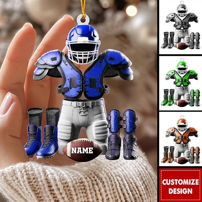 Personalized Football Uniform Ornament - American Football Ornament Gift LL23