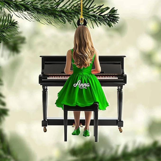 Personalized Music Instrument Christmas Gift - Piano Ornament for Piano Lovers LL21