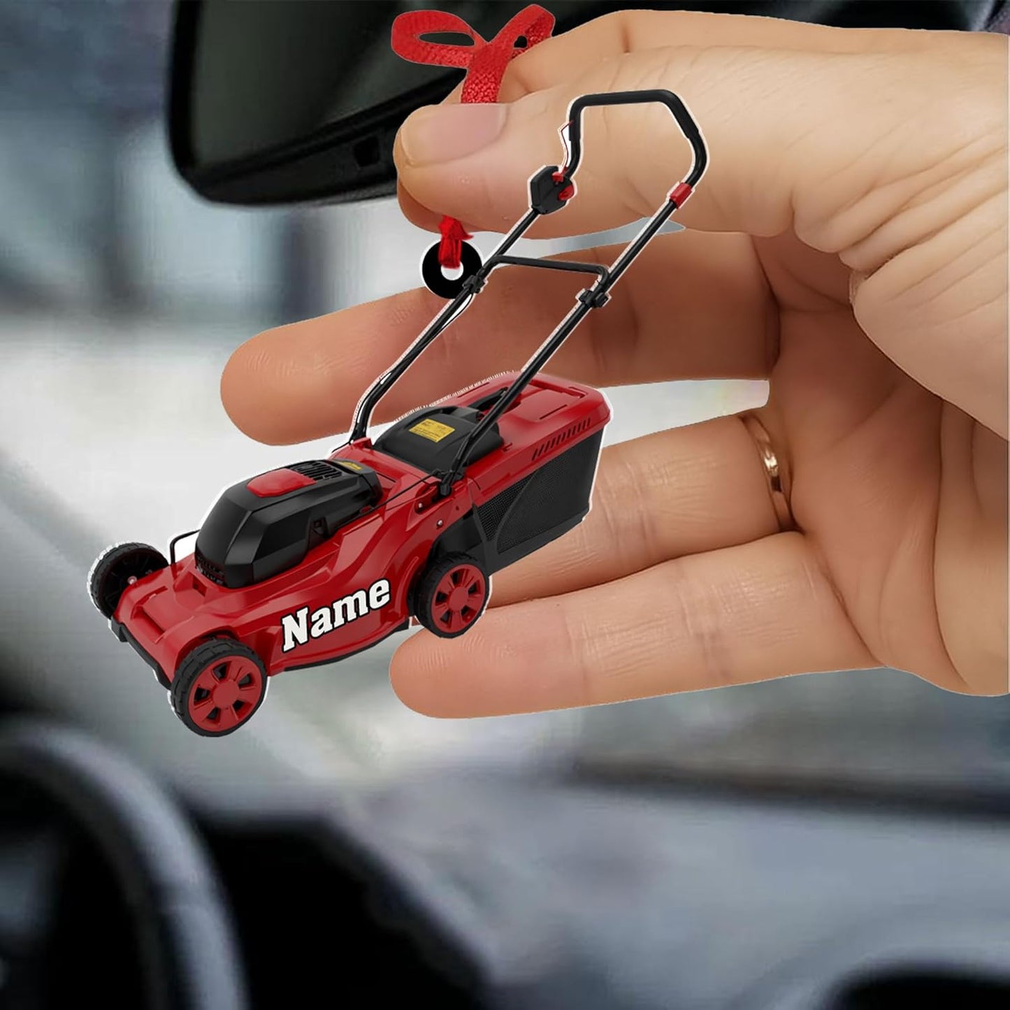 Personalized Lawn Mower Christmas Ornament | Custom Lawn Care Holiday Tree Decoration for Gardeners & Landscapers TG96