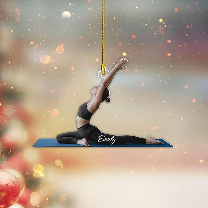 Personalized Yoga Lovers Ornament - Custom Yoga Christmas Decoration Gift LL9