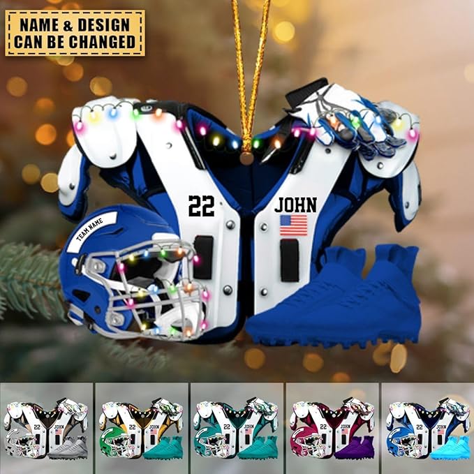 Personalized Football Uniform Ornament - American Football Ornament Gift LL24