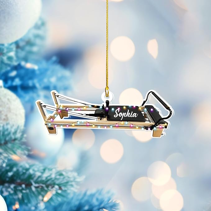 Personalized Pilates Christmas Ornament - Custom Pilates Gift for Women LL11