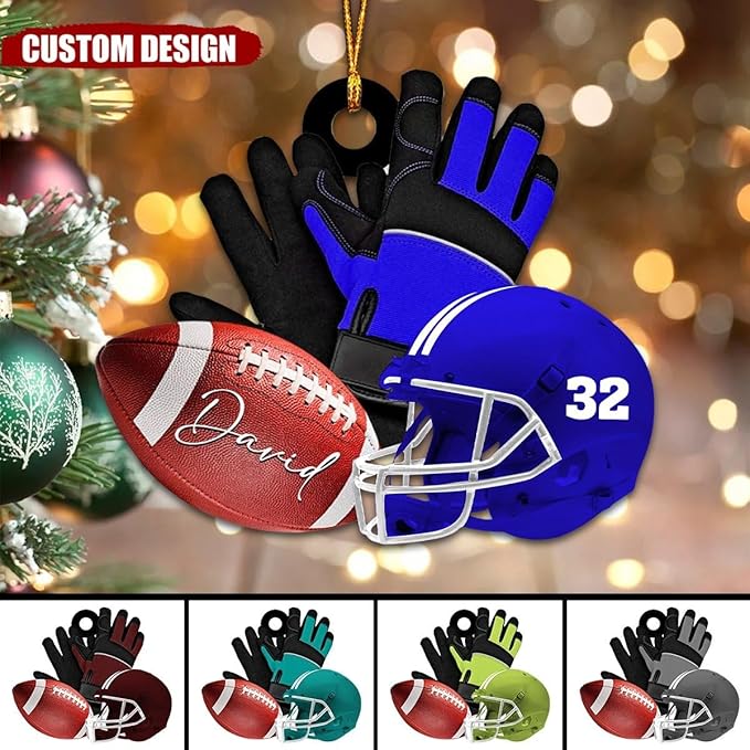 Personalized Football Uniform Ornament - American Football Ornament Gift LL22