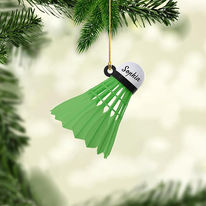 Custom Christmas Gift for Badminton Players, Sports Lovers Badminton Ornament LL14