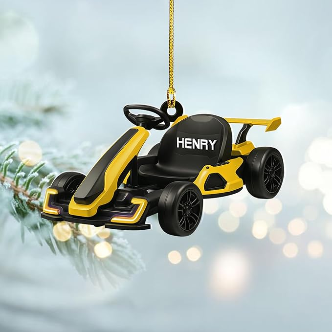 Personalized Go Kart Christmas Ornament N10