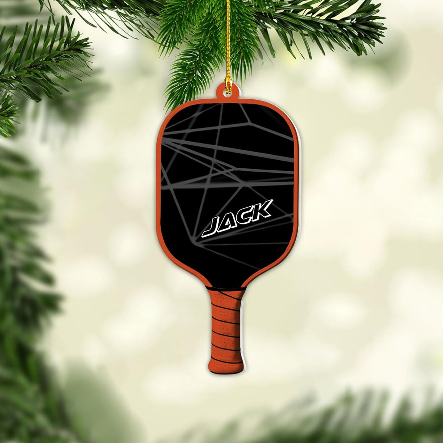 Personalized Pickleball Paddle Ornament – Pickleball Christmas Ornament NH1
