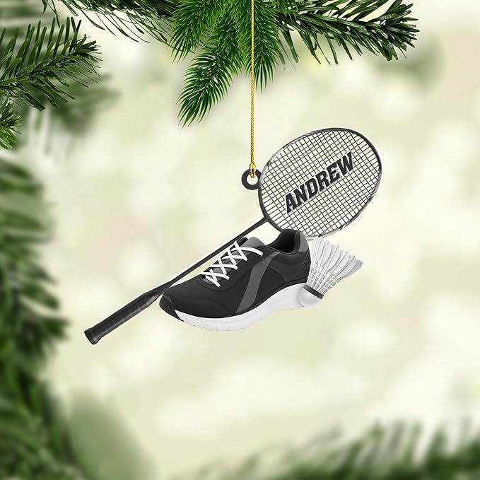 Custom Christmas Gift for Badminton Players, Sports Lovers Badminton Ornament LL19