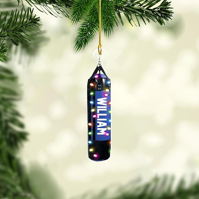 Custom Boxing Gloves Christmas Ornament - Personalized Boxing Ornament Gift LL19