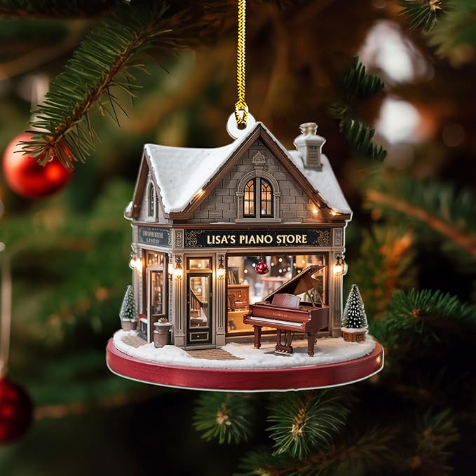 Customized Piano Ornament - Music Instrument Christmas Gift for Piano Lovers LL41