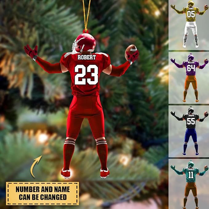 Personalized Football Uniform Ornament - American Football Ornament Gift LL19