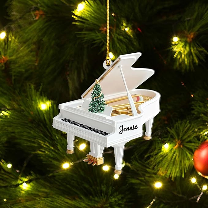 Customized Piano Ornament - Music Instrument Christmas Gift for Piano Lovers LL57