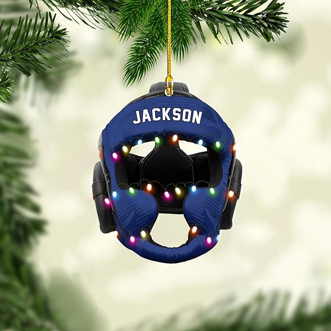 Personalized Boxing Gloves Christmas Ornament - Boxing Ornament Gift LL3