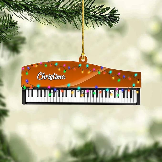 Personalized Music Instrument Christmas Gift - Piano Ornament for Piano Lovers LL29