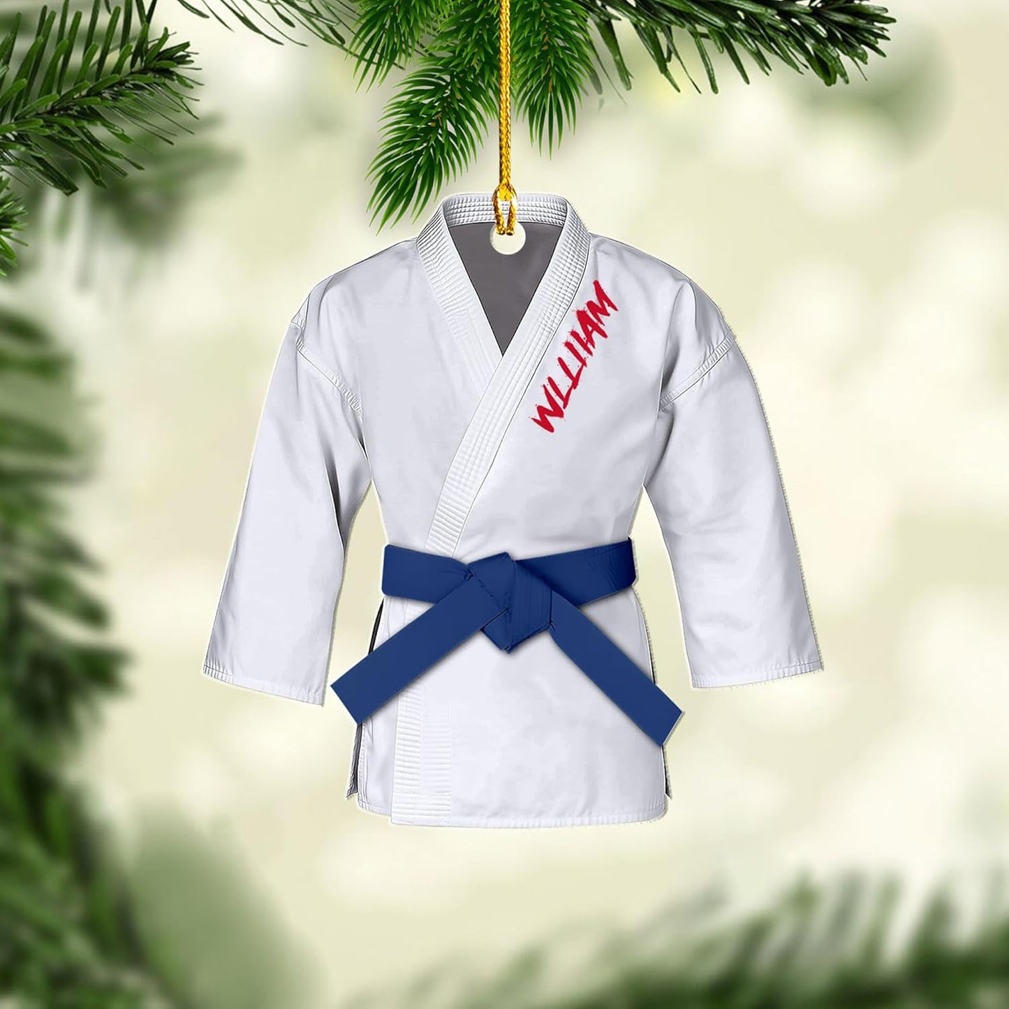 Custom Karate Christmas Ornament – Taekwondo & Jiu Jitsu Gift Krt32
