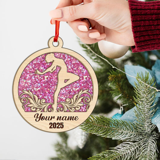 Personalized Name Gymnastics Ornament 2025, Girl Gymnast Ornaments  for Xmas C13