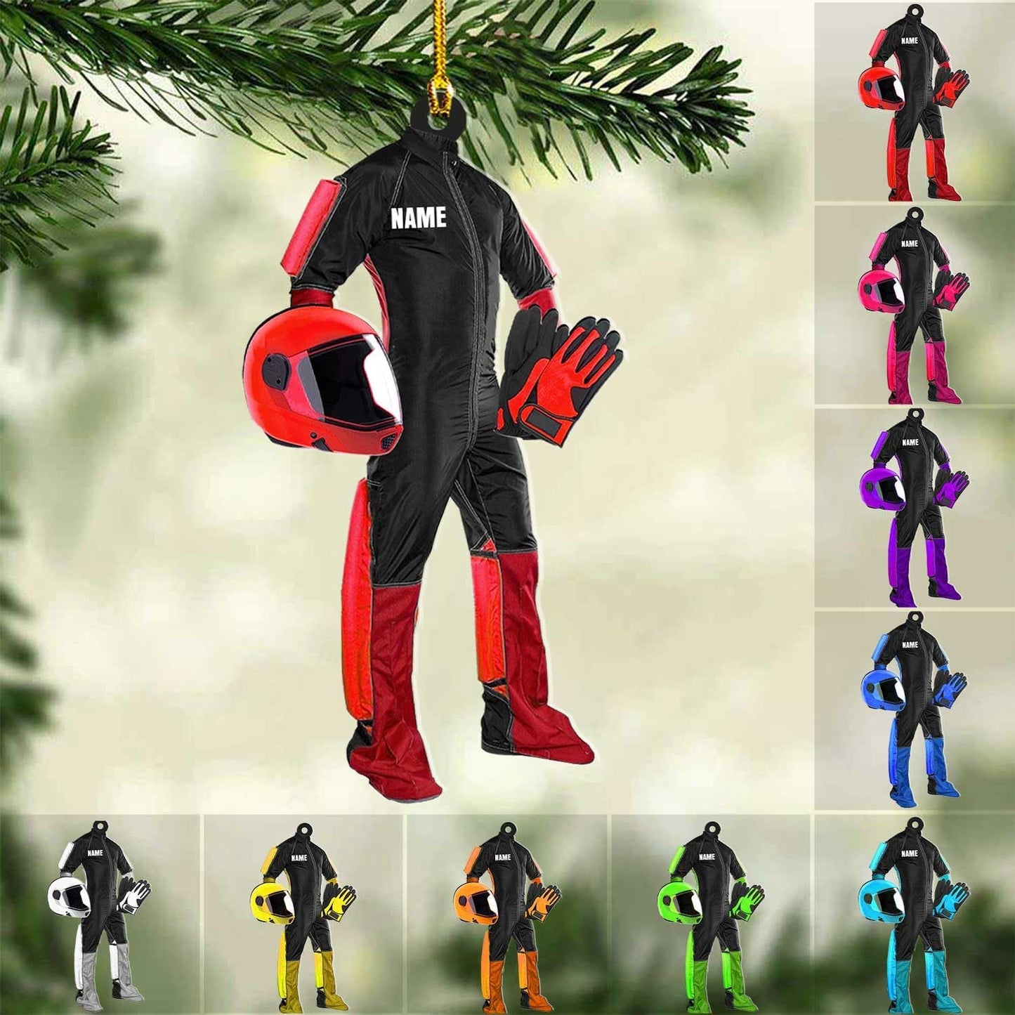 Custom Skydiving Christmas Ornament – Skydiver Xmas Decor O19