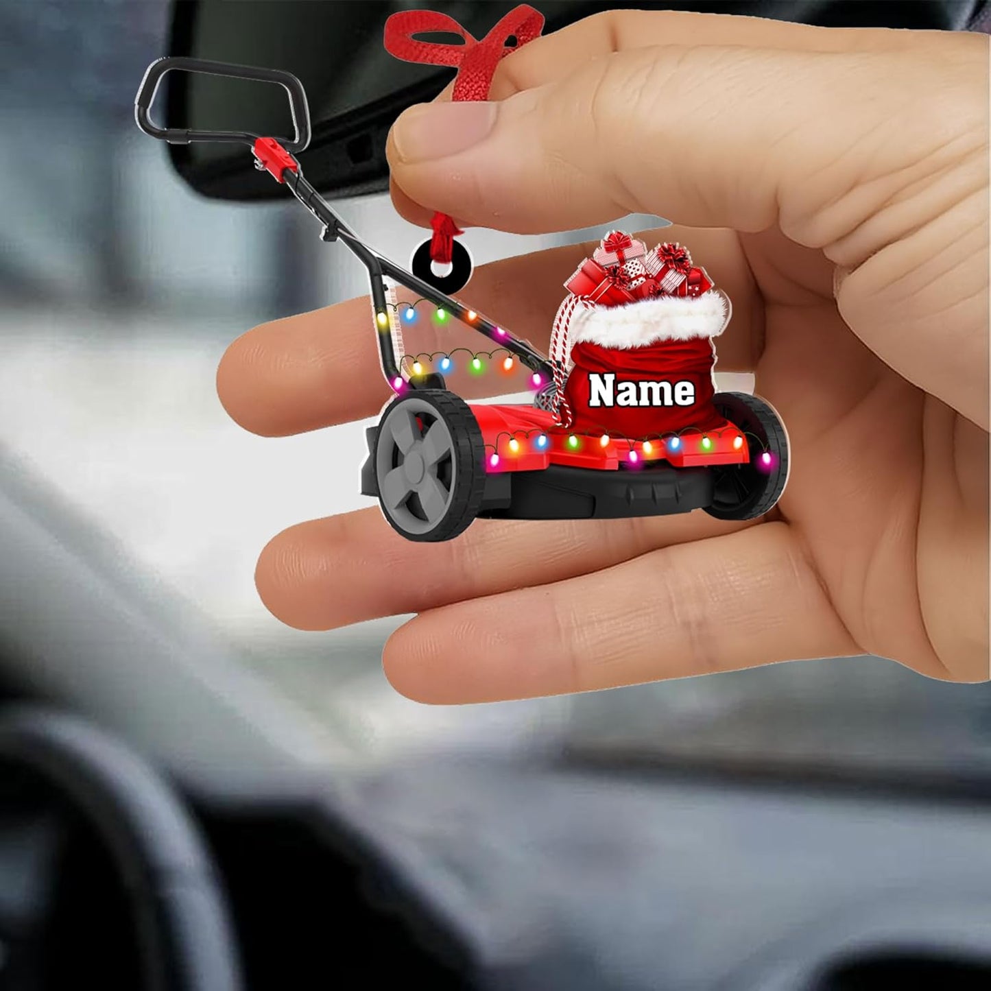 Personalized Lawn Mower Christmas Ornament | Custom Lawn Care Holiday Tree Decoration for Gardeners & Landscapers TG98