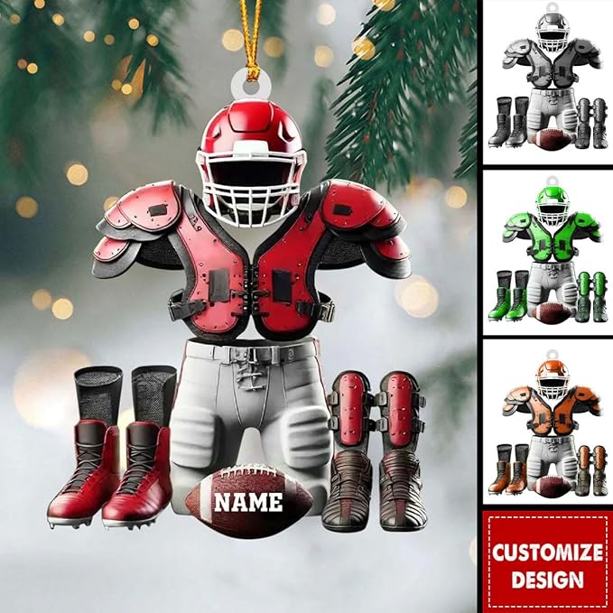 Personalized Football Uniform Ornament - American Football Ornament Gift LL23