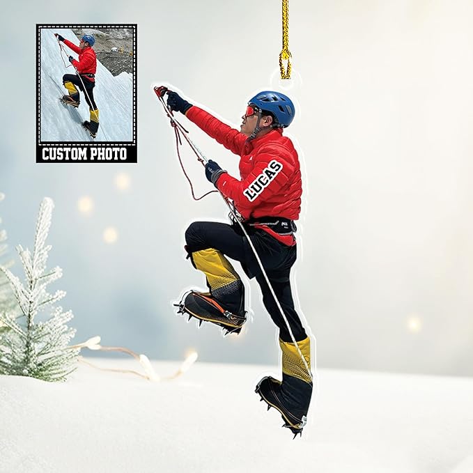 Personalized Rock Climber Christmas Gift for Mountaineers - Climbing Ornament LL18