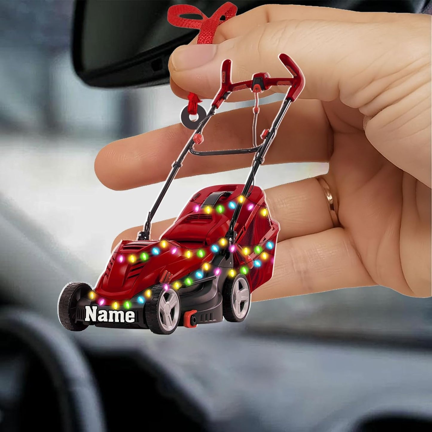 Personalized Lawn Mower Christmas Ornament | Custom Lawn Care Holiday Tree Decoration for Gardeners & Landscapers TG95