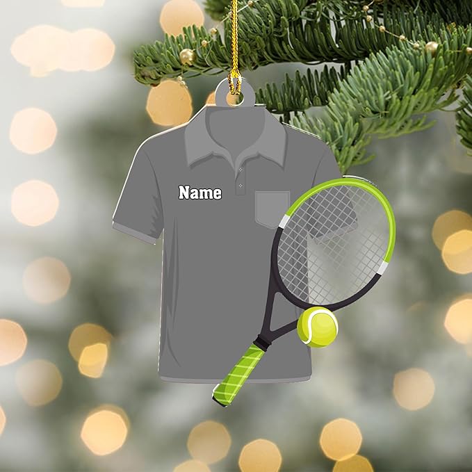 Personalized Tennis Christmas Ornament N04