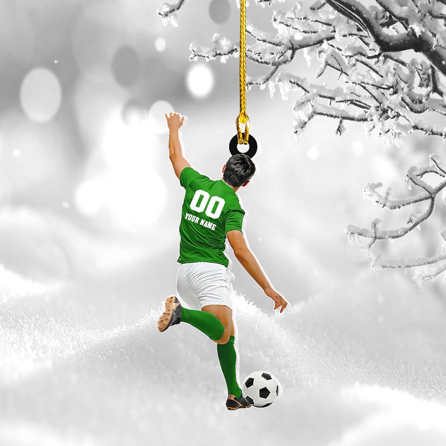 Personalized Soccer Player Christmas Ornament - Xmas Gift for Soccer Lovers C20