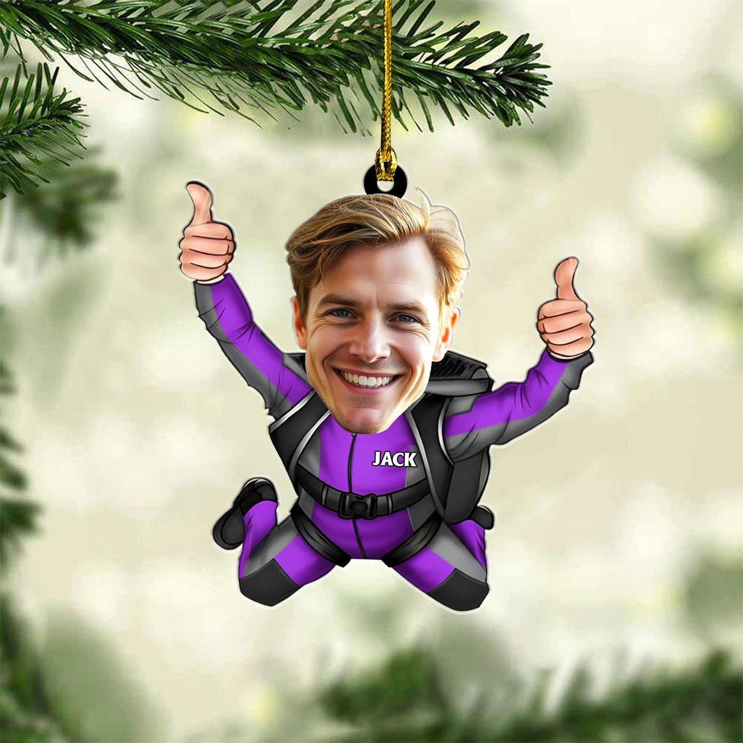 Custom Skydiving Christmas Ornament – Skydiver Xmas Decor O10