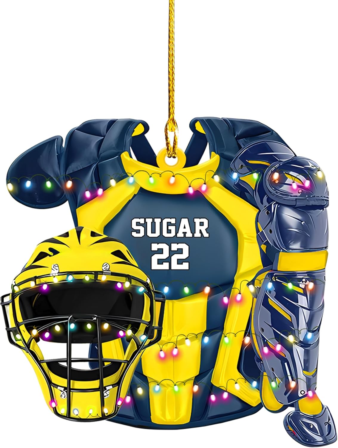 Personalized Softball Ornament – Custom Sports Christmas Tree C24