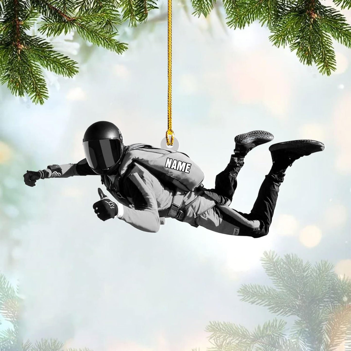 Custom Skydiving Christmas Ornament – Skydiver Xmas Decor O22