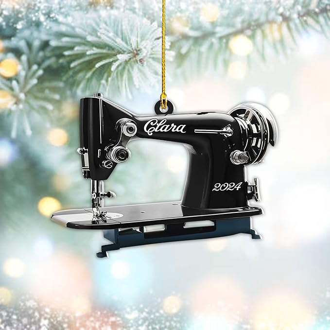 Custom Sewing Machine Ornament - Christmas Ornament Gift for Sewing Lovers LL22