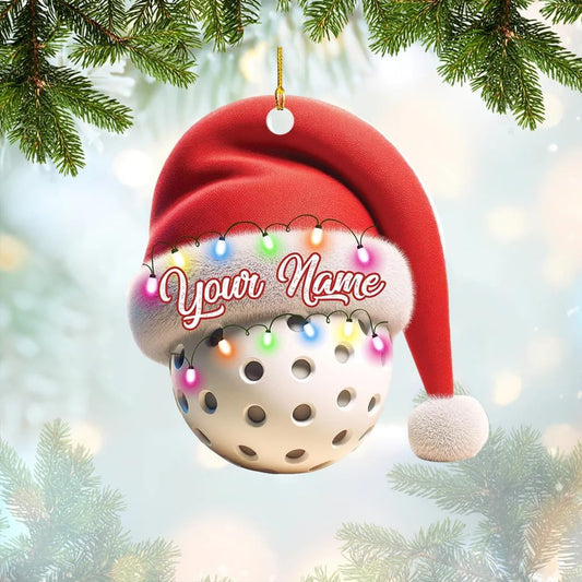 Custom Name Pickleball Christmas Ornament 2