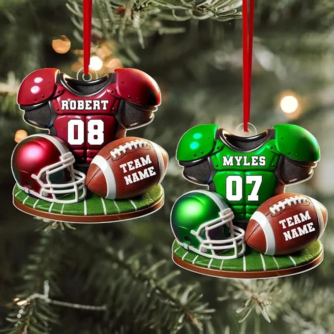 Personalized Football Uniform Ornament - American Football Ornament Gift LL20