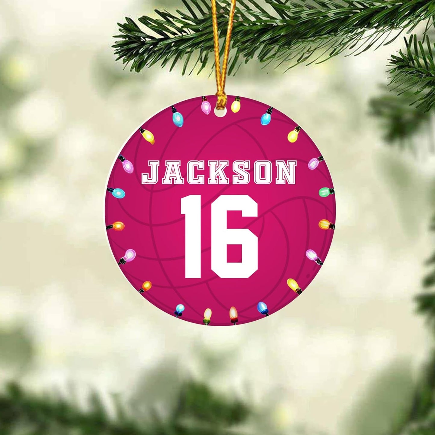 Custom Name Water Polo Christmas Ornament – Personalized Name And Number Water Polo Ornament, Sport Holiday Tree Decoration TW11