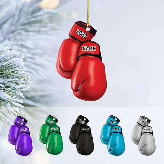 Personalized Boxing Gloves Christmas Ornament - Custom Name Boxing Ornament Gift LL38
