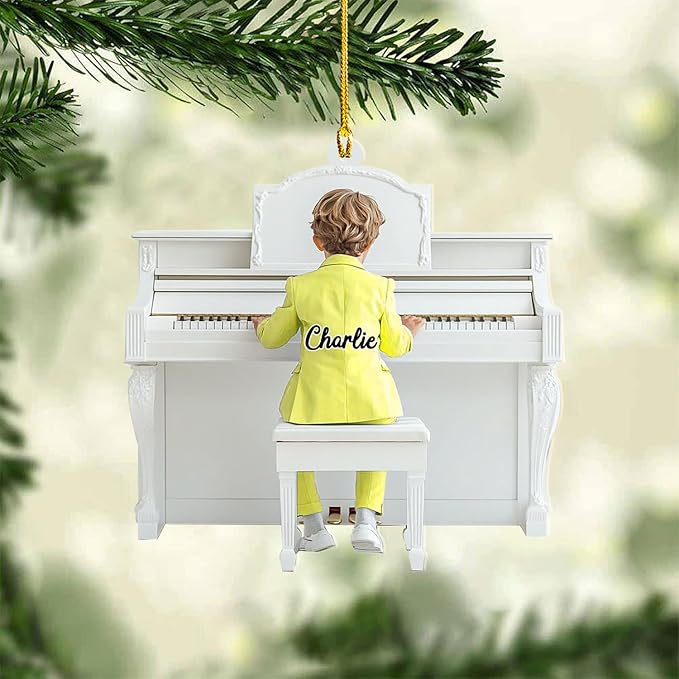 Personalized Music Instrument Christmas Gift - Piano Ornament for Piano Lovers LL22