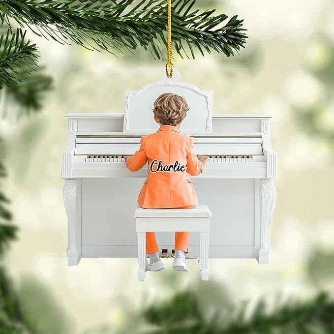 Personalized Music Instrument Christmas Gift - Piano Ornament for Piano Lovers LL22