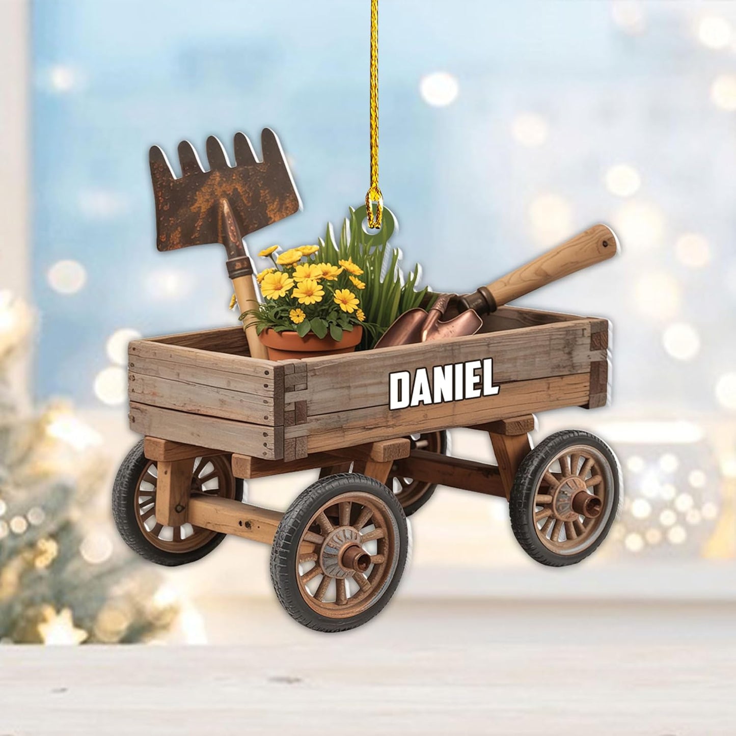 Custom Name Garden Equipment Ornament | Gardener Christmas Tree Decor Gift for Plant & Nature Lovers TG73
