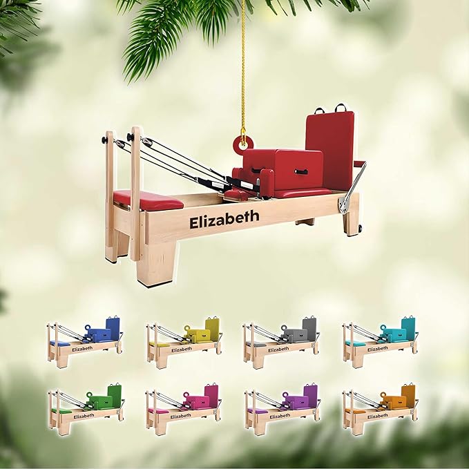 Personalized Pilates Christmas Ornament - Custom Pilates Gift for Women