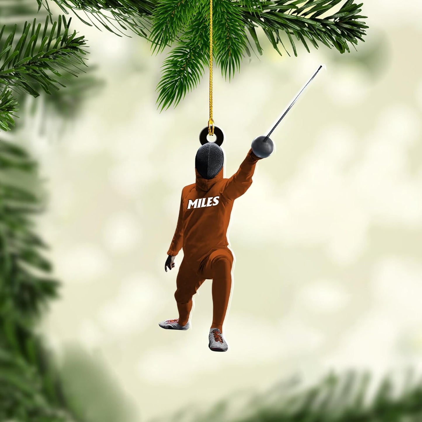 Personalized Fencing Christmas Ornament Christmas Tree Decor C02