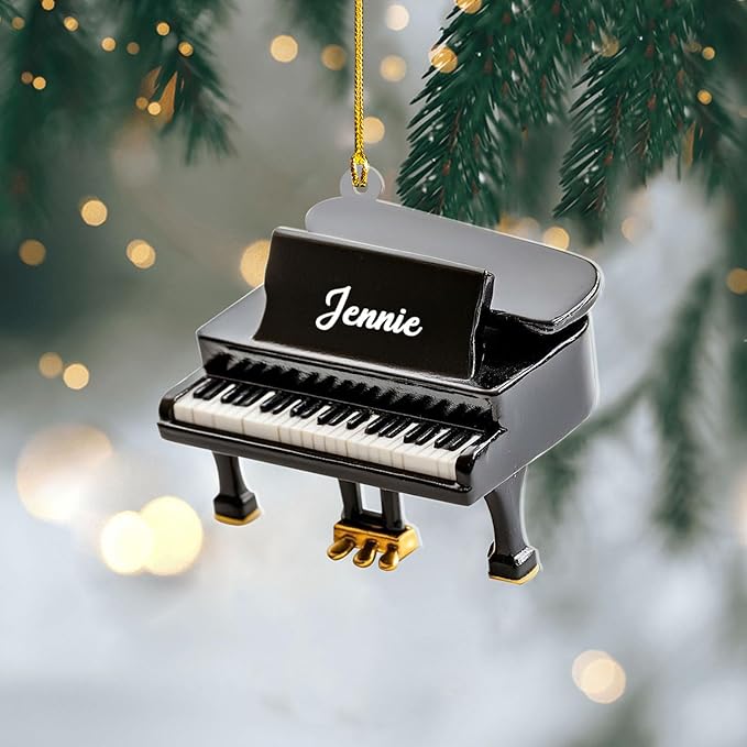Personalized Music Instrument Christmas Gift - Piano Ornament for Piano Lovers LL30