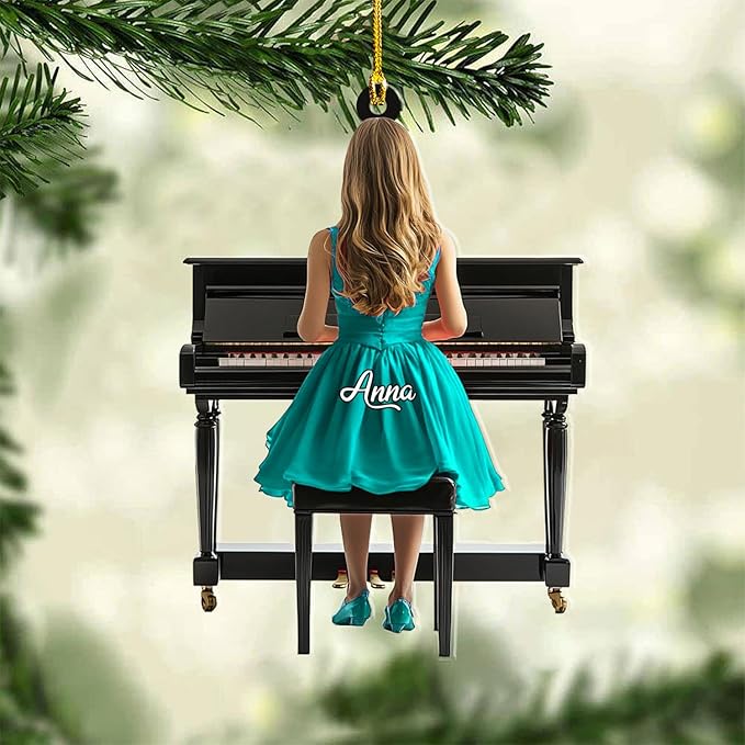 Personalized Music Instrument Christmas Gift - Piano Ornament for Piano Lovers LL21