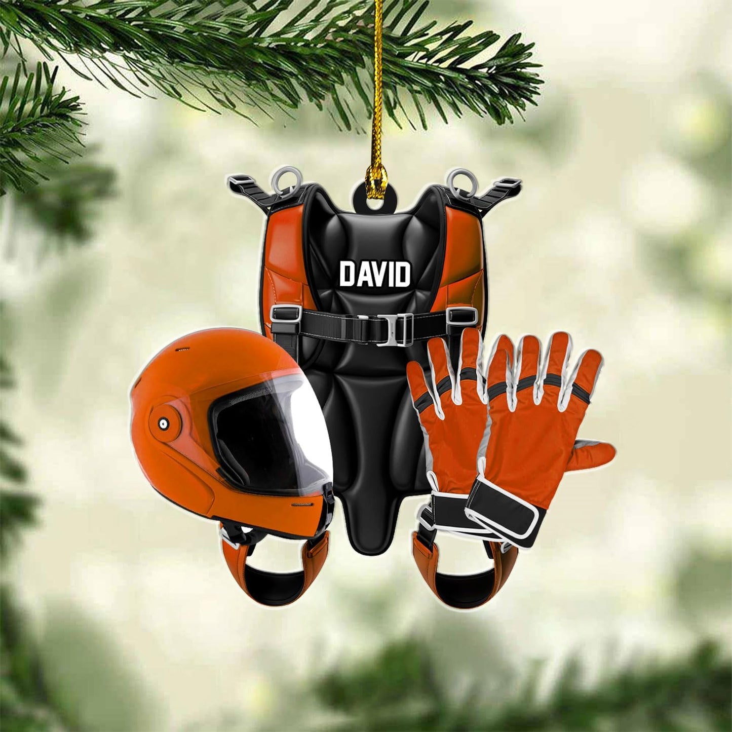 Custom Skydiving Christmas Ornament – Skydiver Xmas Decor O5