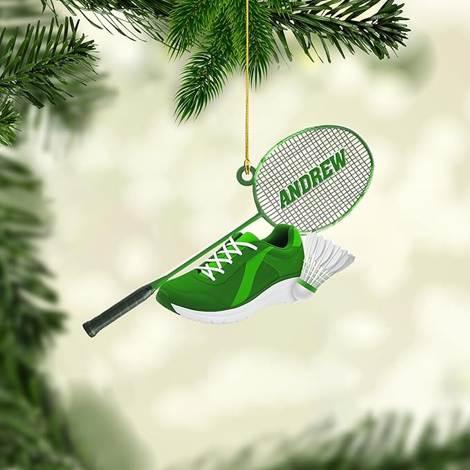 Custom Christmas Gift for Badminton Players, Sports Lovers Badminton Ornament LL19