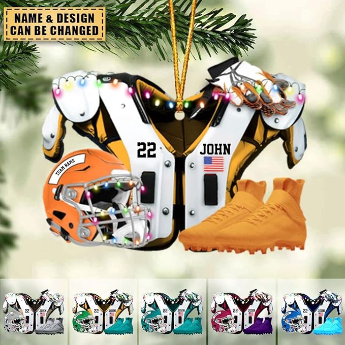 Personalized Football Uniform Ornament - American Football Ornament Gift LL24