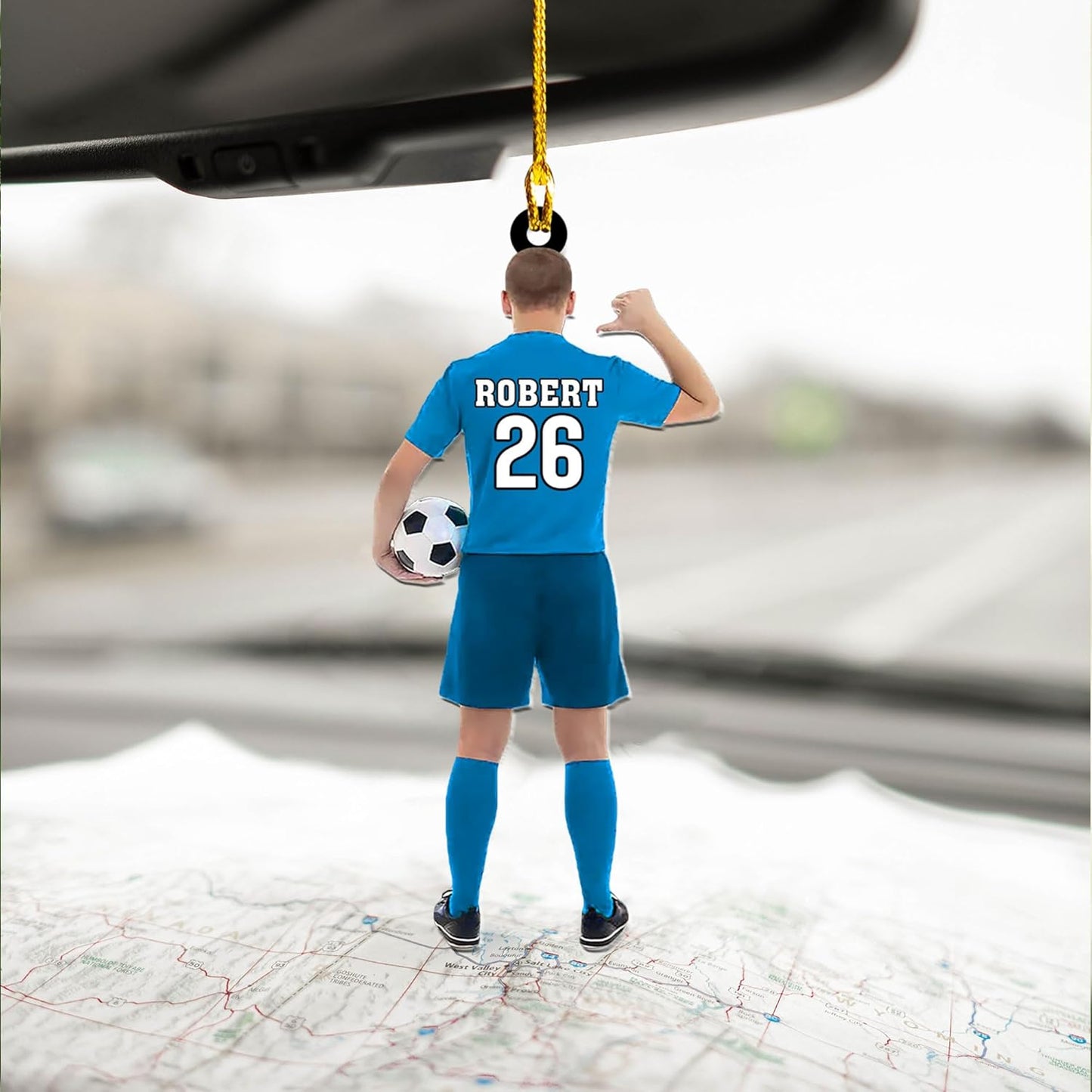 Personalized Soccer Player Christmas Ornament - Xmas Gift for Soccer Lovers, Men and Women C16