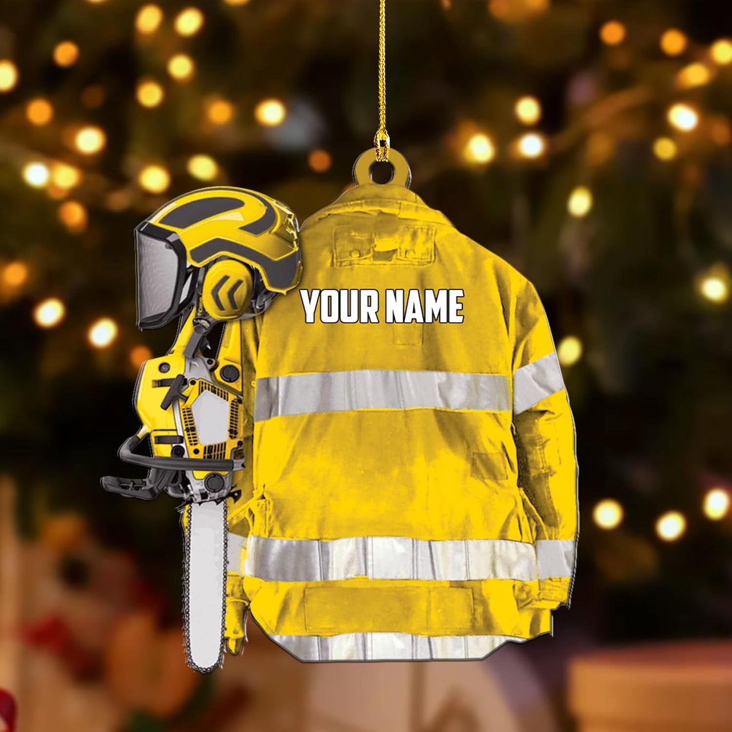 Personalized Carpenter Ornament – Woodworking Lumberjack Gift Ornament Style 897