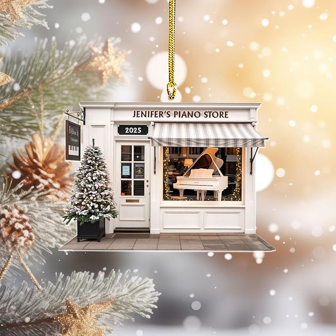Customized Piano Ornament - Music Instrument Christmas Gift for Piano Lovers LL45